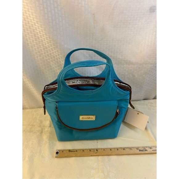 Samantha Brown Aqua Basket Cooler insulated lunch tote new - Picture 7 of 9
